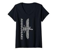 Womens Annunaki Ancient Sumerian Gods Ancient Mestopotamia V-Neck T-Shirt