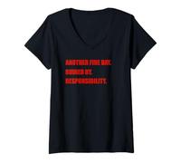 Womens Another Fine Day Ruined by Responsibility V-Neck T-Shirt