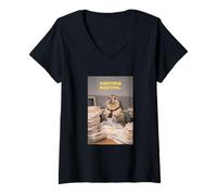 Women's Another Meeting Seal Office Worker Humor V-Neck T-Shirt