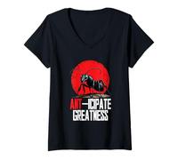 Womens Ant Keeping Ant-icipate Greatness V-Neck T-Shirt