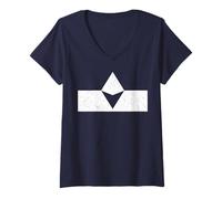 Womens ANTARCTICA FLAG TRUE SOUTH POLE ANTARCTIC CIRCLE V-Neck T-Shirt