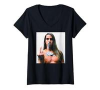 Women's Anthony Kiedis Red Hot Chili Peppers Singer By AJ Barratt V-Neck T-Shirt