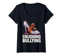 Womens Anti Bullying | Unity Day | Bullying Prevention Month V-Neck T-Shirt