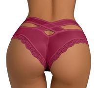 Womens Anti Chafing Shorts Women Under Dress Slight Tummy Control Pants Sexy Low Rise Soft Panties Ultra Thin Bikini Briefs G-String Everyday Underwear Hot Pink