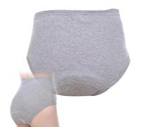 Women's Anti-Odor Incontinence Underwear Cotton Briefs Regular Absorbency Urinary Incontinence Pants Breathable Comfortable LeakproofGrey,3XL