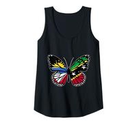 Womens Antigua and St Kitts Mix Butterfly Half Antiguan Kittitian Tank Top