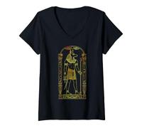 Women's Anu ncient Egypt God Egyptian Myth History Archeology V-Neck T-Shirt
