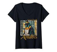 Womens Anubis Egyptian God | Egypt Mythology Ancient V-Neck T-Shirt