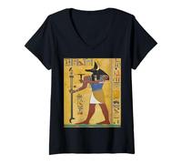 Women's Anubis Guide to The Underworld Protector of Graves | Anubis V-Neck T-Shirt