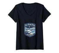 Women's Anza Borrego Desert California Night Sky Stars Moon V-Neck T-Shirt