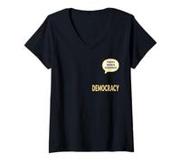 Women's Apathy Democracy V-Neck T-Shirt