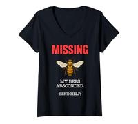Women's Apiary Humor Beekeeping Honey Bee Keeping Keeper V-Neck T-Shirt