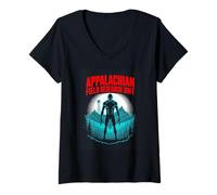 Women's Appalachian Field Research Unit Cryptid Hunter V-Neck T-Shirt