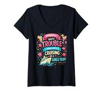 Women's Apparently We're Trouble When We are Cruising Together V-Neck T-Shirt