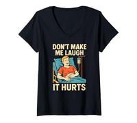 Womens Appendix Surgery Dont Make Me Laugh It Hurts Mens Patient V-Neck T-Shirt