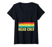 Womens Apprentice Chef Future Head Chef Funny Cooking V-Neck T-Shirt