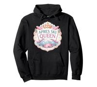 Womens Apres Ski Queen Skiing Lover Girl Skier Enthusiast Pullover Hoodie