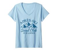 Women's Après Ski Social Club Iceland V-Neck T-Shirt