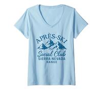 Women's Après Ski Social Club Sierra Nevada Range V-Neck T-Shirt