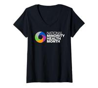 Women's April is National Minority Health Month V-Neck T-Shirt