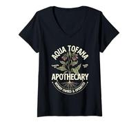 Women's Aqua Tofana Apothecary - True Crime Murder Shows Forensics V-Neck T-Shirt