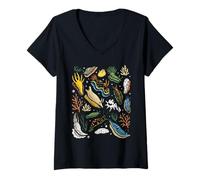 Women's Aquarium Biologist Slug Aquarist Sea Slugs V-Neck T-Shirt