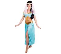 Womens Arabian Princess Costume Adults Harem Genie Blue Dress Outfit Medium