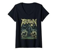Womens Arawn King of the Deadlands Celtic Death God V-Neck T-Shirt