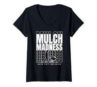 Womens Arborist Life Mulch Madness Wood Chip Pride V-Neck T-Shirt