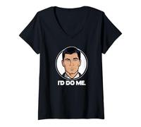 Womens Archer I'd Do Me Sterling Archer Portrait Cartoon V-Neck T-Shirt