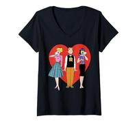 Women's Archie Comics Love Triangle Crying Heart V-Neck T-Shirt