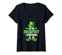 Women's Architect Leprechaun St. Patrick's Day Proud Irish Job Team V-Neck T-Shirt