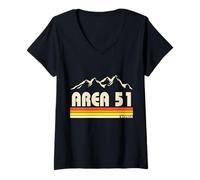 Womens Area 51 Nevada V-Neck T-Shirt