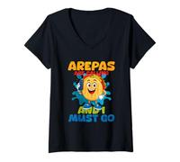 Womens Arepas Are Calling And I Must Go V-Neck T-Shirt