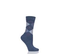Women's Argyle Diamond Socks Burlington Whitby Extra Soft in Many Colours 1 Pair