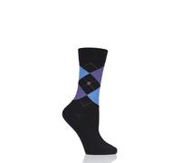 Womens Argyle Pattern Wool Socks Burlington Marylebone 3.5-7 Many Colours 1 Pair