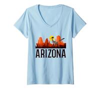 Womens Arizona Roadrunner Bird Desert Vibes AZ Pride V-Neck T-Shirt