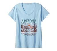 Women's Arizona Stone. Sun. Stillness. & Time Dried Sweet Since 1912 V-Neck T-Shirt