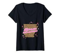 Women's Arkansas Born and Bred Leopard Print V-Neck T-Shirt