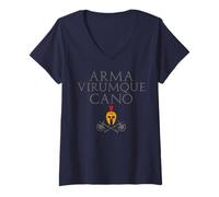 Women's Arma Virumque Cano Virgil Aeneid T-Shirt V-Neck T-Shirt