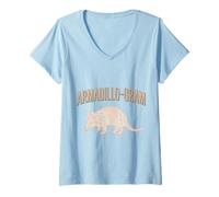 Women's Armadillo-gram Funny Animal Lover Graphic V-Neck T-Shirt