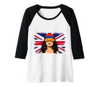 Womens Armenia Britain Flags Women Roots British Armenian Heritage Raglan Baseball Tee