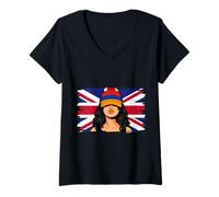 Women's Armenia Britain Flags Women Roots British Armenian Heritage V-Neck T-Shirt