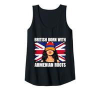 Womens Armenia Girl Heritage British Born Armenian Roots Pride Tank Top