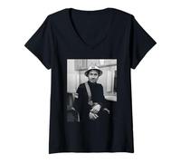 Womens ARP Warden Dad's Army Hodges Bill Pertwee 1973 V-Neck T-Shirt