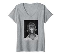 Womens Art Blakey Drummer The Jazz Messengers by Michael Grecco V-Neck T-Shirt