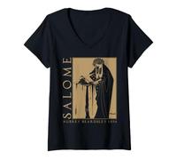 Women's Art Nouveau, Aubrey Beardsley, Salome V-Neck T-Shirt