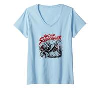 Women's Arthur Schopenhauer Philosopher Reading Wisdom V-Neck T-Shirt