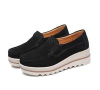Women's Artificial Leather Casual Comfortable Soft Loafer Retro Ladies Comfort Slip-On Fashion Boat Shoes Classic Flat Block for Running Travel Work Street Wedding Party Night Club