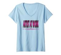 Women's Artist At Work Creative Studio Design for Art Enthusiasts V-Neck T-Shirt